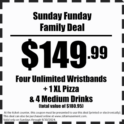 Sunday Funday Family Deal